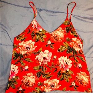 v-neck floral tank top